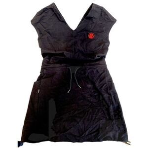 Patagonia Casual Dress Small Organic Black Open Back Pockets Roaming Cycling